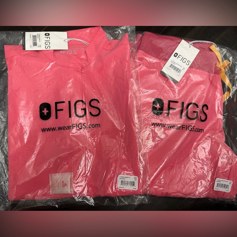 Figs Neon Pink Scrubs Zamora Rafaela Various Sizes